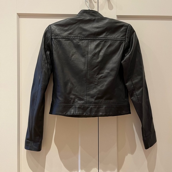 Michael Kors Genuine Leather Moto Jacket - Picture 2 of 3